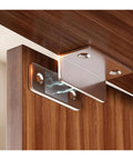 Ultra Thin Cabinet Catch For Cupboards And Drawers No Drill Adhesive Install Hidden Mount Invisible Hardware on wooden door