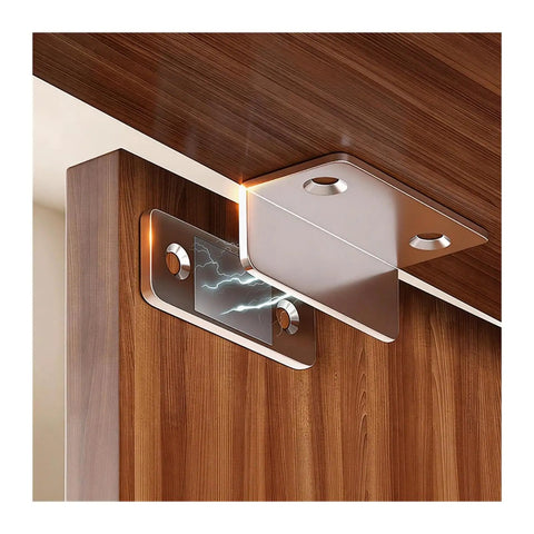 Ultra Thin Cabinet Catch For Cupboards And Drawers No Drill Adhesive Install Hidden Mount Invisible Hardware on wooden door