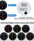 Seven Color LED Fuel Gauge For Boats Cars And Trucks With Marine Grade Fuel Tank Level Indicator Displayed With 7 Backlight Modes