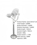 Ten Watt Micro Spiral Wind Turbine Generator With Archimedes Rose Design for experiments, 320mm height, 150mm blade dia
