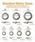 YoSpciaNe 445pcs stainless steel lock washer assortment set (M3–M12) with M6/M8 sizes
