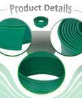 Durable PE Garden Border Fence Coil For Outdoor Borders And Lawn Paths, Flexible Quick Install Edging, 10cm Wide, Tool-Free Setup