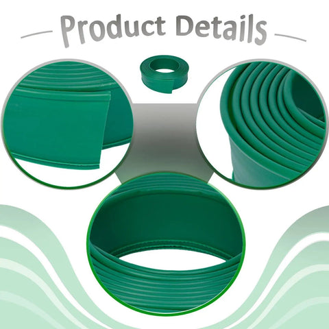 Durable PE Garden Border Fence Coil For Outdoor Borders And Lawn Paths, Flexible Quick Install Edging, 10cm Wide, Tool-Free Setup