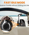Outboard Throttle Control Kit With No Fuss Remote Gear For Johnson Evinrude 1996 And Up Boats Includes Fast Idle Button For Easy Starting And Warm Up Smooth Throttle Response 5006186 Marine Engine Control, showing fast idle mode feature