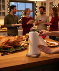 Granite Paper Towel Holder Free Standing Kitchen Roll Holder with Durable Granite Base in holiday kitchen setting