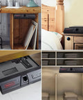 Quick Draw Under Desk Gun Safe With Biometric Finger Vein Lock mounted under a desk, showing gun storage compartment.