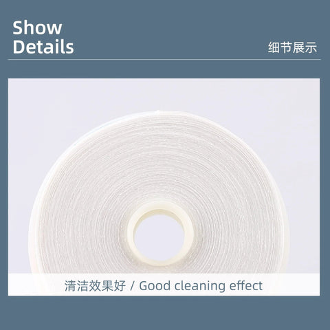 Fiber optic connector endface cleaning roll on white spool