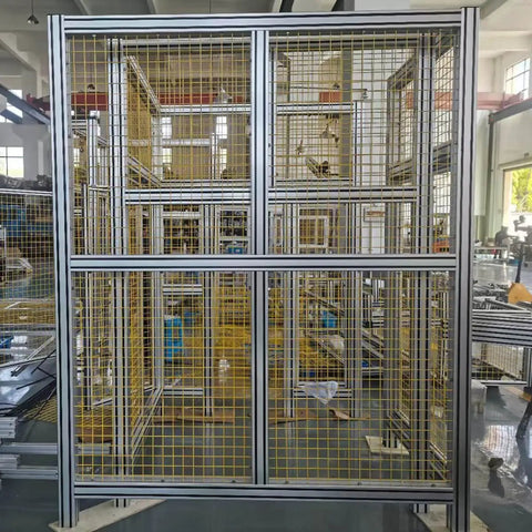 Front view of a metal framework using Two Pack 500mm V Slot 2040 Aluminum Extrusion European Standard Anodized Linear Rail.