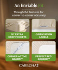 Luxurious Bamboo Viscose Sheet Set In Coconut Milk Fits Standard Split King Bed Frames features like 18” extra deep pockets and corner active bands.