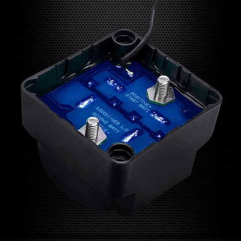 Heavy Duty 12V 140A Voltage Sensitive Relay Vsr Dual Battery Isolator with metal connectors for reliable power management.
