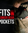 Firefighter Pocket Tool Organizer Pouch With Webbing Carry Handle fitting in bunker gear pocket