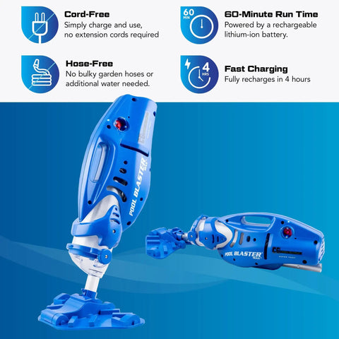Max CG Cordless Pool Vacuum For Commercial Grade Cleaning And Heavy Duty Power Handheld Rechargeable Swimming Pool Cleaner