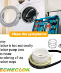Techecook washer pulley clutch kit and drive belt; includes pulley and belt for Whirlpool/Kenmore/Maytag washers