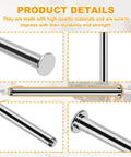 Product view showing Six Pieces Of 3.5 Inch Indoor Door Hinge Pins Replacement For 3.5 Inch Oil Rubbed Bronze Hinge Pins And Screws In Silver Finish