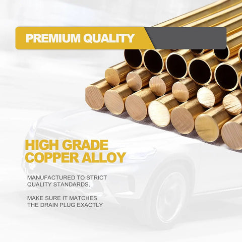 Premium quality 15 Pcs 14Mm Copper Oil Drain Plug Gasket Set for Mercedes showing high-grade copper alloy material.