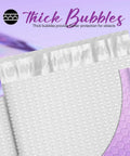 Gradient Purple 6x10 Inch Opaque Bubble Mailers 100 Pack, thick bubble padding and strong adhesion detail for shipping small items