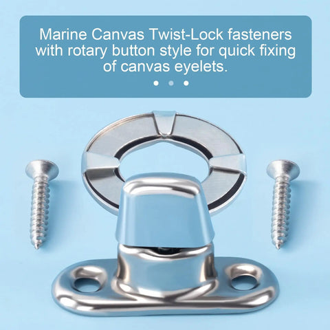 Top Shelf Quarter Turn Fasteners 15 Pack, Rock Solid Zinc Alloy Canvas Twist Locks For Outdoor Gear, rotary style with screws included.