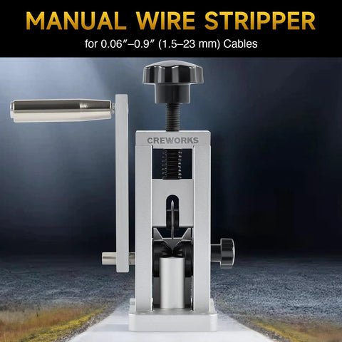 Drill Powered Wire Stripper Machine With Adjustable Feed Hole For Scrap Copper Wire 0.06 To 0.09 Inch Portable Cable Stripping Tool
