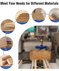 Image showing Extra Large Six Flute CNC Spoilboard Surfacing Router Bit With Half Inch Shank Two And Nine Sixteenths Inch Diameter Ten Millimeter Cutting Length Slab Flattening Planer For Woodworking And Milling installed on a CNC machine for various material types like plywood, MDF, and solid wood.