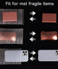 4x6 Bubble Out Bags With Double Walled Cushioning, Thick, Shockproof Pouches shown with phone, hard drive, and mouse