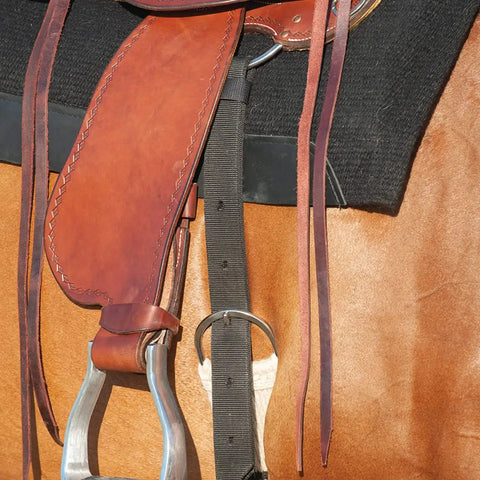 Nylon Off Billet Strap Black 1.75 Inch By 32 Inch, Double Stitched With PreStamped Holes, Heavy Duty Horse Tack Accessory