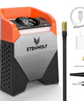 Zephyr S5 Cordless Tire Inflator With Led Light Ultra Fast 160 PSI Portable Air Compressor Vivid Orange On The Go