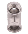 Stainless Steel Tee Fitting Three Quarters Inch NPT Female Three Way Connector SUS304 Cast Pipe Adapter