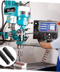 Operator using machine with Revolving Handle Grip Handwheel For Machine Tools Built Tough And Easy To Store Durable Crank Handle