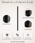 3/4 Inch Black Malleable Iron Pipe Nipples 24 Inch Long Dual Threaded Fittings with dependable threads and coated finish
