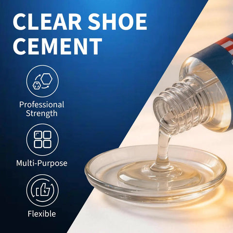 Heavy Duty Shoe Glue for Boots and Sneakers, Waterproof Clear Adhesive for Soles and Rands, Repairs on Leather, Rubber, and Canvas.