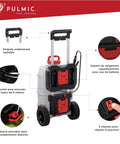 Heavy Duty 35L Electric Sprayer On Wheels With 5M Telescopic Wand, 18V Battery, 3 Speed Settings, Up To 58 PSI, 6M Hose, Weed Sprayer Kit