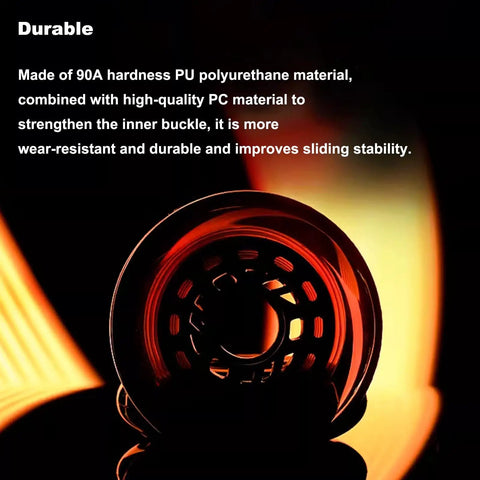 Inline Skate Wheel Replacement Set 72mm 76mm 80mm Ultra Durable 90A PU Wheels For Inline Skates And Blade Roller Indoor Outdoor Use Easy Swap Quiet Ride High Performance Wheel Pack with highlighted cross-section of 90A PU material.