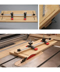 Aluminum Alloy Miter Bar For Table Saw And Router Tables, 300mm Guide Rail With T Slot Track, slidable clamp on wood sled