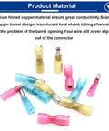 110-Piece Heat Shrink Bullet Wire Connectors Kit For Automotive Boats Stereo And Industrial Equipment Waterproof Male And Female Bullet Connectors 22-16 And 16-14 AWG Red Blue Color-Coded Plug And Play Easy Splice And Rock Solid Seal