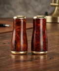 Upgrade Your Fishing Game With This Wooden Handle Knob For Reels Featuring Ergonomic Grip And Lightweight Design Perfect For Beginners And Pros Aiming For Smooth Spinning Action And Superior Comfort On Any Angling Adventure Stylish Accessory Included., pair of 16.8mm wooden reel knobs with brass caps