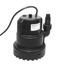 HydraPump Smart High Output Submersible Pump With HydraDetect Auto Operation for pool covers and home water removal, black
