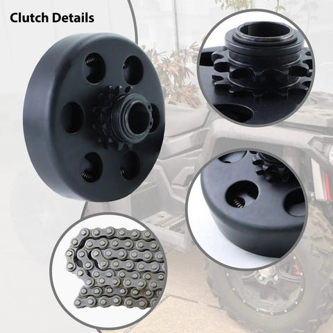 Go Kart Clutch 12 Tooth Three Quarter Inch Bore With Centrifugal Clutch 12T And Five Foot Chain for Honda and Predator Engines