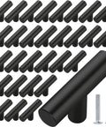 50 Pack Black Cabinet Knobs For Drawers And Doors 2 Inch Stainless Steel Handles And Pulls Durable Hardware Kit For Kitchen Dresser Bedroom Cabinets Includes Variety Screws For Easy Install. Black 2-inch T-bar cabinet knobs with screws