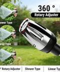 Turn Your Garden Hose Into A Beast High Pressure Cleaning Tool With This 15X Power Nozzle 360 Degree Rotating Head Three Spray Modes Universal One Half Inch Connection Tool Free Install For Car Patio Garden And Outdoor Cleaning showing 360 degree rotation and spray modes
