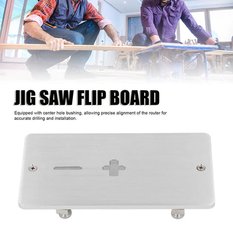 Solid As A Rock 6061 Aluminum Alloy Electric Jig Saw Flip Board And Router Table Insert Plate for accurate drilling setup.