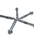 Hollow Wall Anchors Bolts 1/8 Inch Short 50 Pcs For Wall Thickness 3/8 To 1/2 Inch With Spider Leg Expansion in star formation