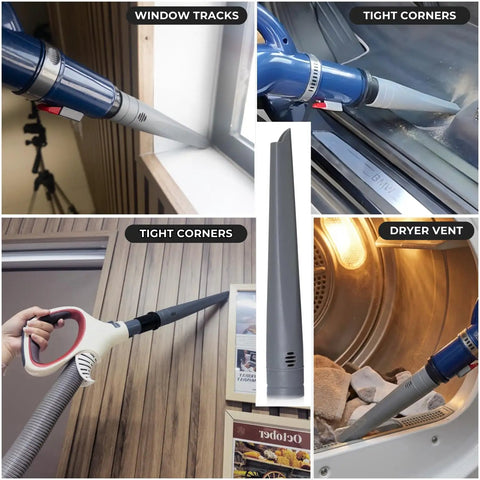 Crevice Tool Attachment With Adapter Kit For Narrow Gaps And Tight Corners Compatible With Vacuum Models NV350 NV360 NV500 in use