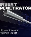 Stainless Steel Penetrator Insert Adapter For Micro Diameter Arrow Shafts 4.2mm ID To 7.6mm Tips Broadheads, 120 Grain, 12 Pack
