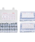 Top Rated 2250 Piece Bolts And Nuts Assortment Kit Including Metric And Imperial Machine Screws Plus Flat Washers In Alloy Steel For Shop Builds And Garage Fixes Galvanized White Finish in organized storage boxes.