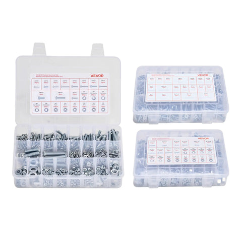 Top Rated 2250 Piece Bolts And Nuts Assortment Kit Including Metric And Imperial Machine Screws Plus Flat Washers In Alloy Steel For Shop Builds And Garage Fixes Galvanized White Finish in organized storage boxes.