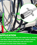 Heavy Duty 7 Pin Round Trailer Connector Assembly For Pickup Trucks Replaces Fried Wiring Harness, splicing wires on towing vehicle.