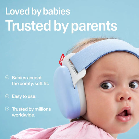 Extra Cozy Baby Ear Muffs For Smooth Airport Trips And Loud Concerts, toddler wearing soft cushions with snug design.