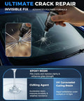 Windshield Crack Repair Kit 30ml Nano Fluid For Chips And Small Cracks Quick Fix Stops Cracks From Spreading Restores Clarity And Strength To Car Glass being applied to windshield