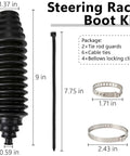 Universal Steering Rack Boot Kit DIY Friendly Pro Grade Inner Tie Rod Boots For Rack And Pinion, Dustproof Silicone Boots Set
