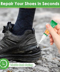 Applying 30 Pack Of 3G Mini Cyanoacrylate Glue Tubes For Plastic Wood Metal Instant Bonding DIY Friendly on torn shoe